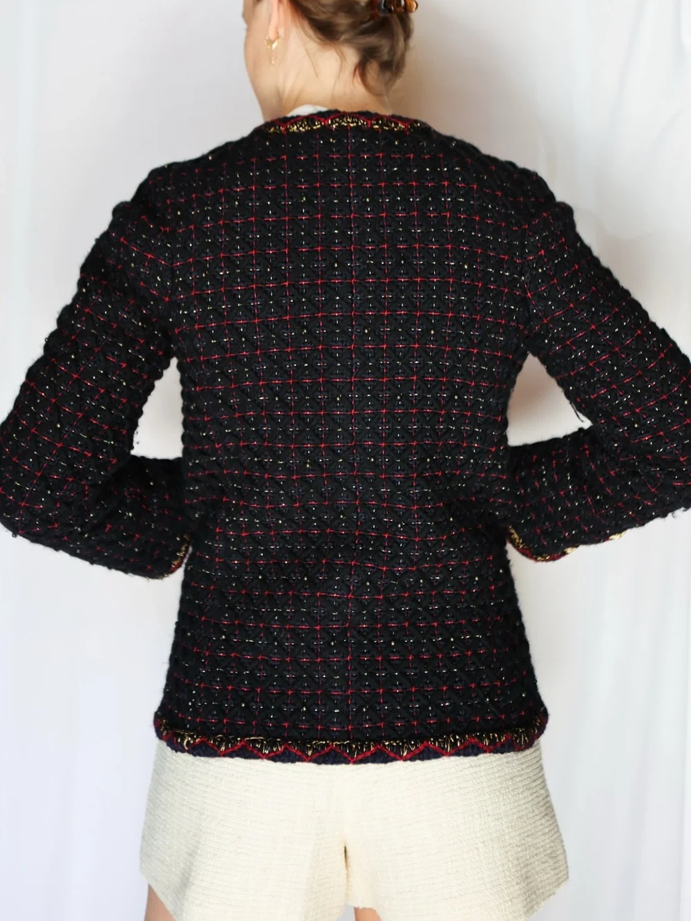 Chanel 2015 Paris-Salzburg Métiers d’Art Black Wool Jacket Karl Lagerfeld Runway